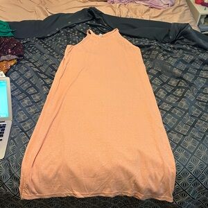 Old Navy Coral Ribbed Dress